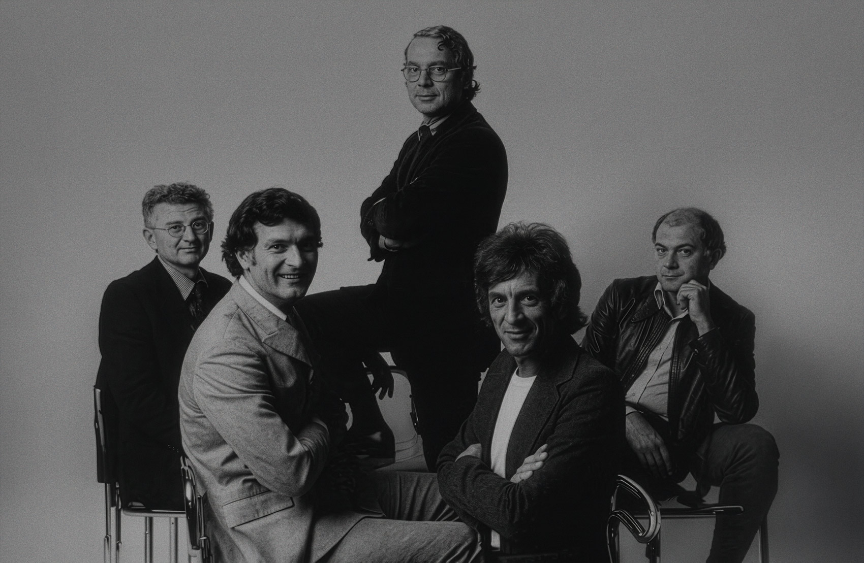 The five founding partners of Pentagram, London, 1972